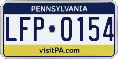 PA license plate LFP0154