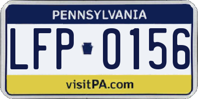 PA license plate LFP0156
