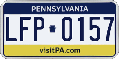 PA license plate LFP0157