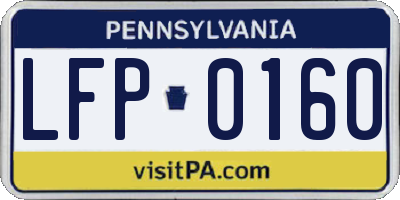 PA license plate LFP0160