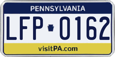 PA license plate LFP0162