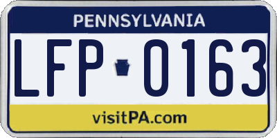 PA license plate LFP0163