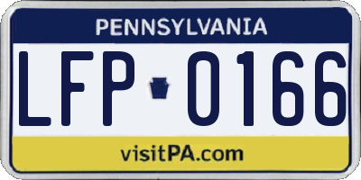 PA license plate LFP0166