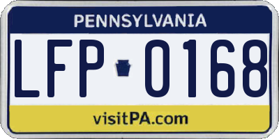 PA license plate LFP0168