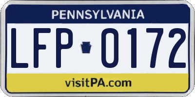 PA license plate LFP0172
