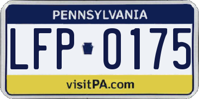 PA license plate LFP0175