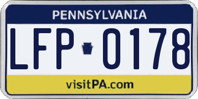 PA license plate LFP0178