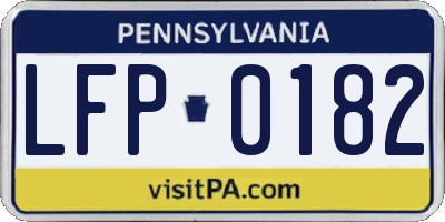 PA license plate LFP0182