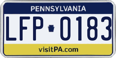 PA license plate LFP0183