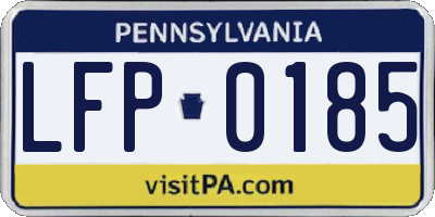 PA license plate LFP0185