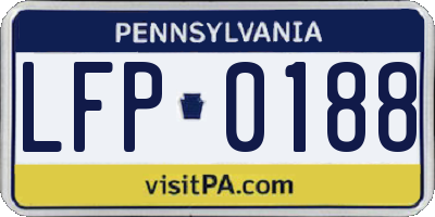 PA license plate LFP0188