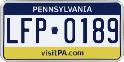PA license plate LFP0189