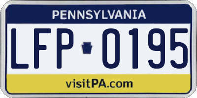 PA license plate LFP0195