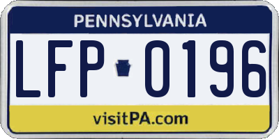 PA license plate LFP0196