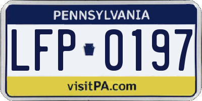 PA license plate LFP0197