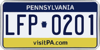 PA license plate LFP0201