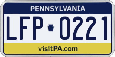 PA license plate LFP0221