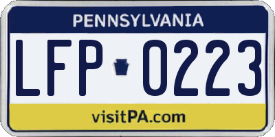 PA license plate LFP0223