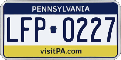 PA license plate LFP0227