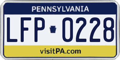 PA license plate LFP0228