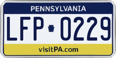 PA license plate LFP0229