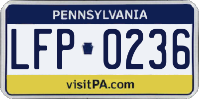 PA license plate LFP0236