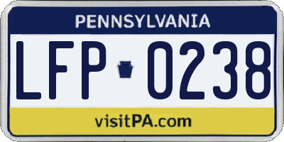 PA license plate LFP0238