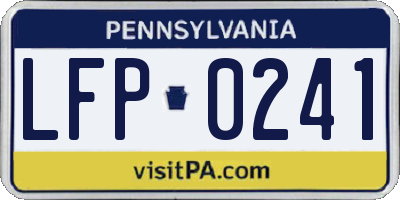 PA license plate LFP0241