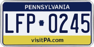 PA license plate LFP0245