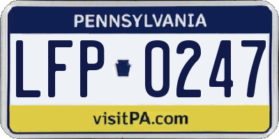 PA license plate LFP0247