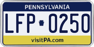 PA license plate LFP0250