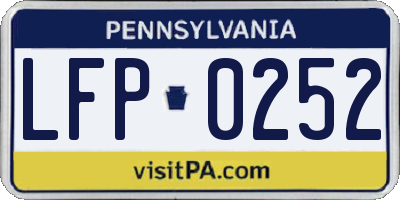 PA license plate LFP0252