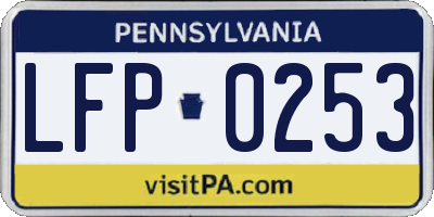 PA license plate LFP0253