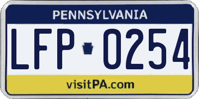 PA license plate LFP0254