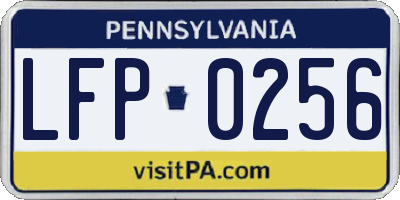 PA license plate LFP0256