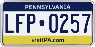 PA license plate LFP0257