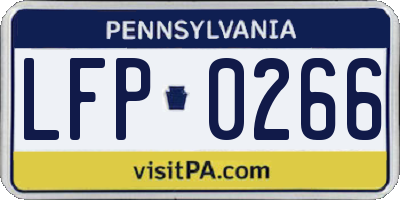 PA license plate LFP0266