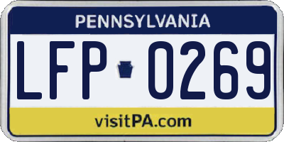 PA license plate LFP0269
