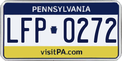 PA license plate LFP0272