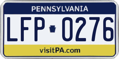 PA license plate LFP0276