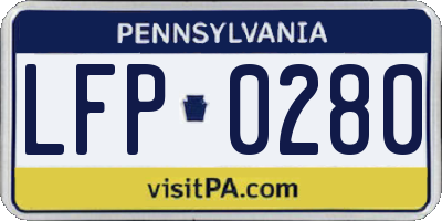 PA license plate LFP0280