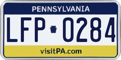 PA license plate LFP0284