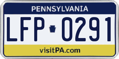 PA license plate LFP0291