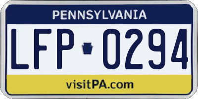 PA license plate LFP0294