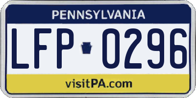 PA license plate LFP0296