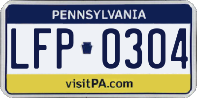 PA license plate LFP0304