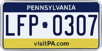 PA license plate LFP0307