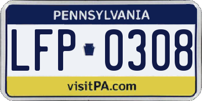 PA license plate LFP0308