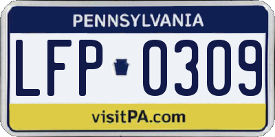 PA license plate LFP0309