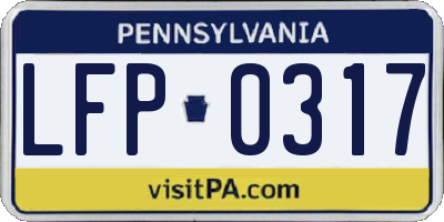 PA license plate LFP0317